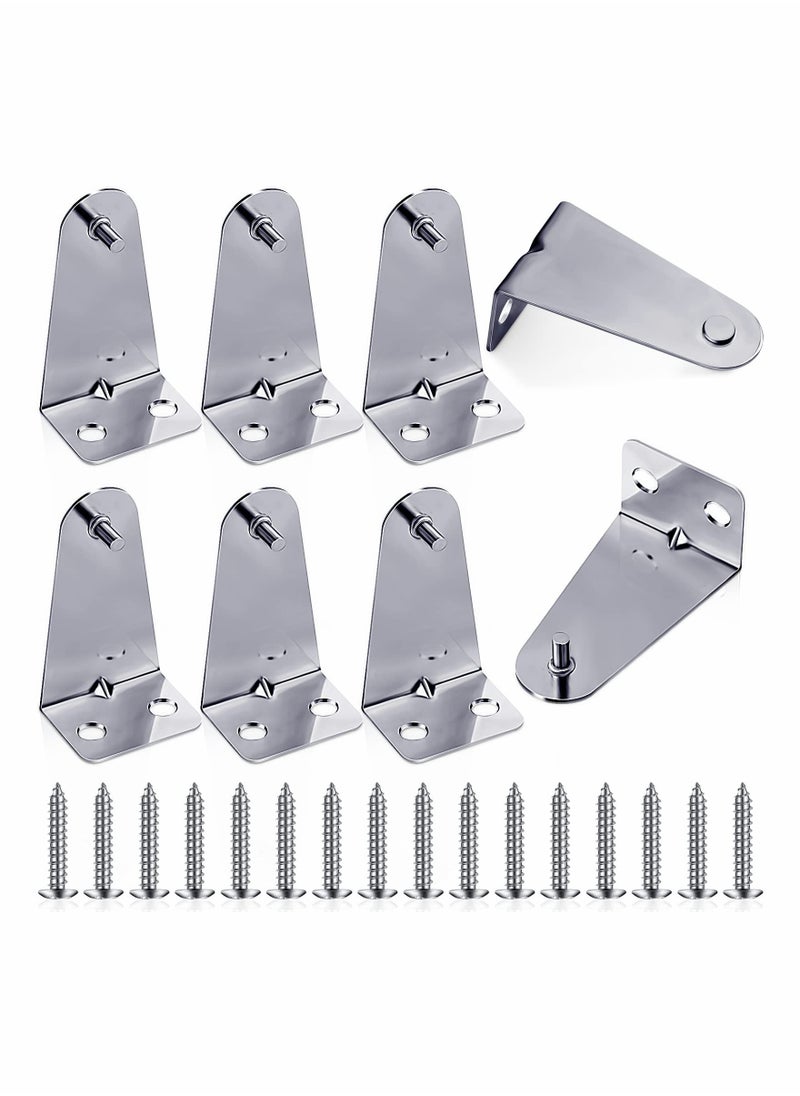 Excefore - 10 Pcs Metal Hold Down Brackets Silver Blinds Brackets Blind Holder Replacements Horizontal Blind Brackets with Screws for Horizontal Blinds Shades Window Doors Home Accessories - Image 1