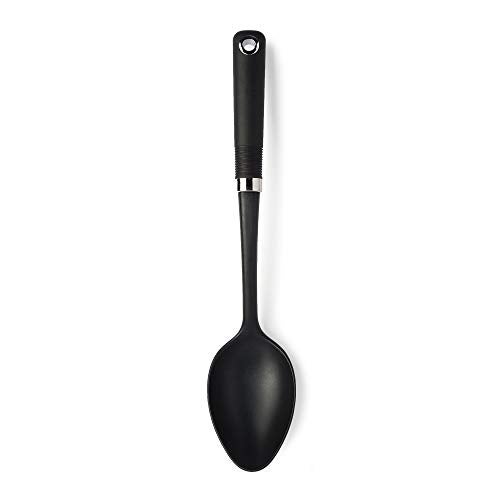 Cooking Light Serving Spoon, Non-Stick Cookware Heat Resistant Kitchen, Dishwasher Safe Nylon Gadget, Black - Image 1