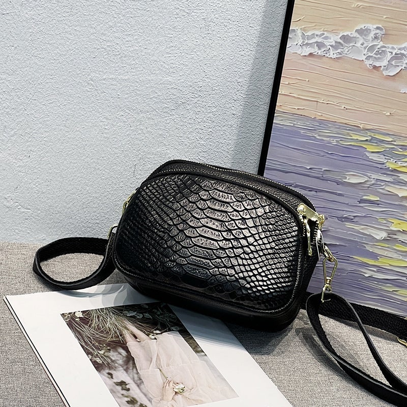 Genuine Leather Bag Women'S First Layer Cowhide Mini Niche Crossbody Bag Fashion Versatile Shoulder Bag Coin Purse - Image 1