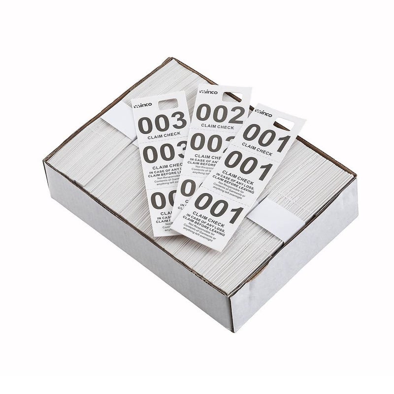 Winco Coat Checks White 500 Per Box Medium