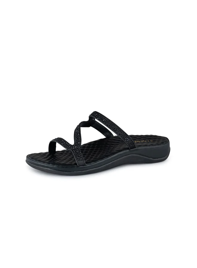 فينتشي صنادل نسائية متعددة الأحزمة مسطحة