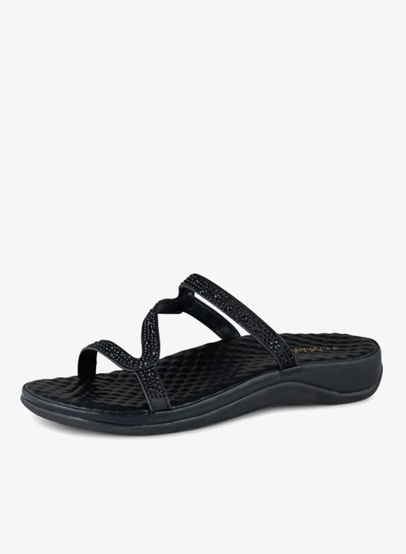 فينتشي صنادل نسائية متعددة الأحزمة مسطحة