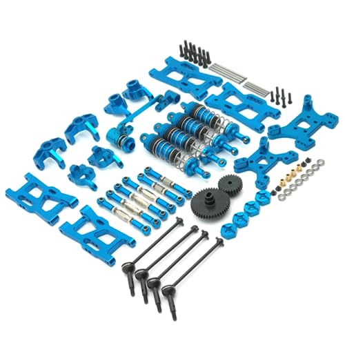 ZDingTech Wltoys 144001 124017 Upgrade Parts kit 13in1 Metal KitWltoys 144001 144010 144011 124017 V2 Upgrades PartsWltoys 124019 124016 24018 RC Car Parts Upgrades Metal Kit 2Blue - Image 1