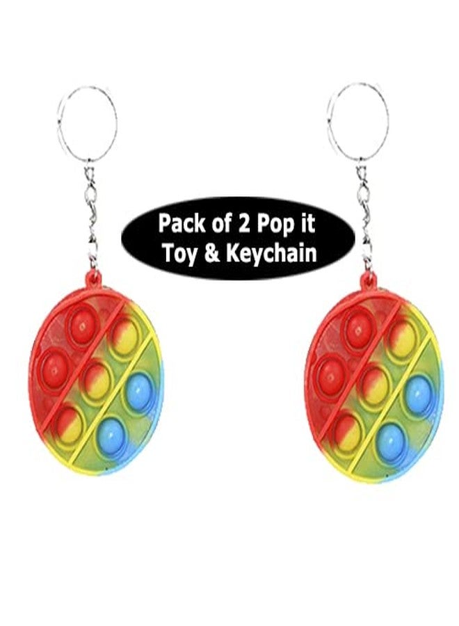 Natali Traders Rakhi for Kids with Popet Pop Toys Gift - Pack of 2 Cartoon Character Rakhi and 2 Pop It Keychain for Beloved Kids - Image 4