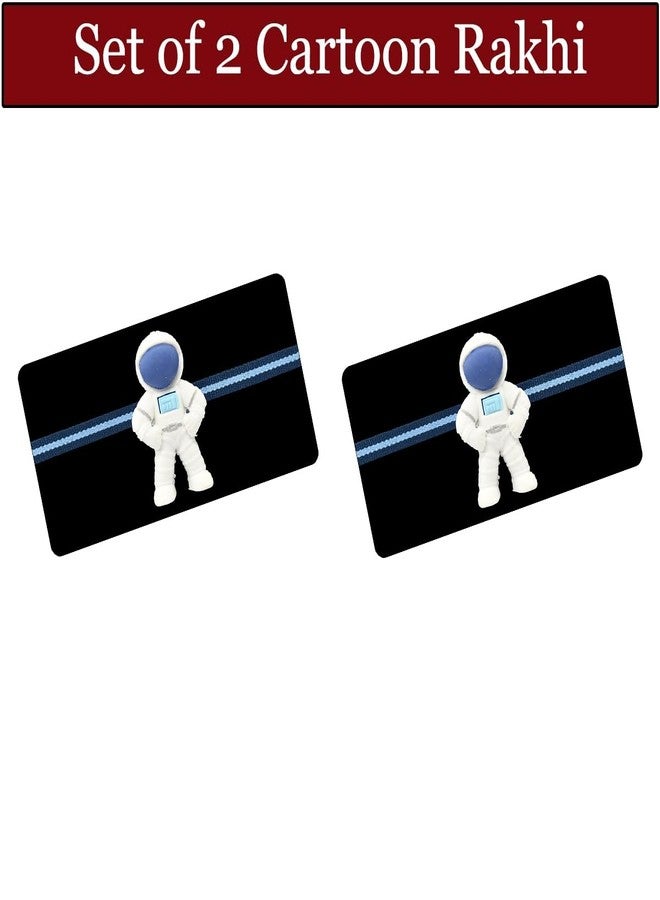 Natali Traders Rakhi for Kids with Popet Pop Toys Gift - Pack of 2 Cartoon Character Rakhi and 2 Pop It Keychain for Beloved Kids - Image 3