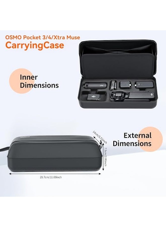 CYNOVA DJI Osmo Pocket 3 Carrying Case for DJI Osmo Pocket 3/4/Xtra Muse Creator Combo Accessories, Portable Nylon Storage Protective Bag Compatible with Osmo Pocket 3 Accessories - Image 2