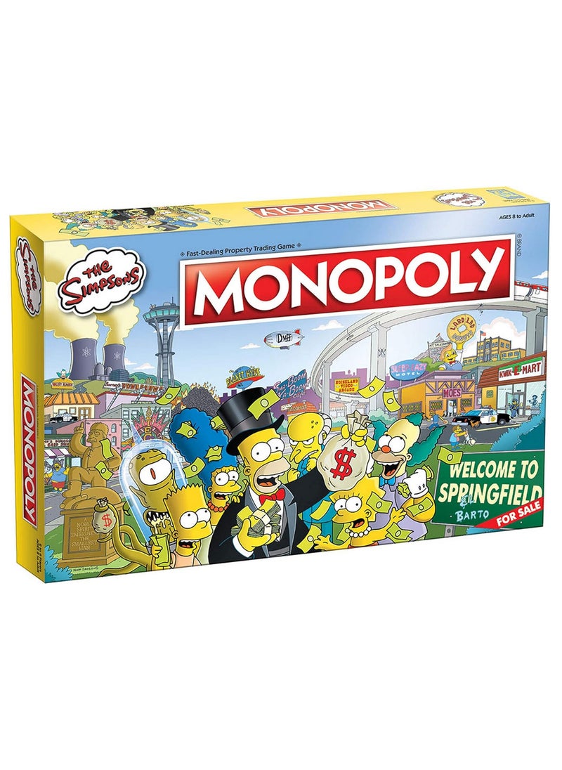 Hasbro Toys Monopoly The Simpsons Board Game Based on The Hit Fox Series The Simpsons Officially Licenced Simpsons Merchandise Themed Classic Monopoly Game  - Image 1