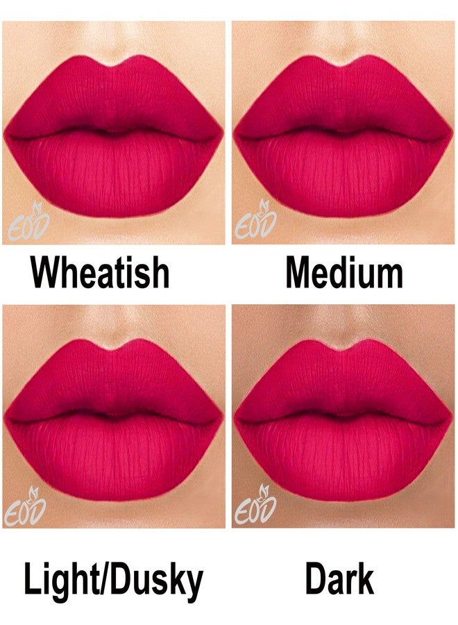 EOD® Elite Collection Long Lasting Waterproof 100% Vegan Made in India Matte Liquid Lipstick Combo of 2 Lip Gloss(Passion Magenta, Passion Pink) - Image 5