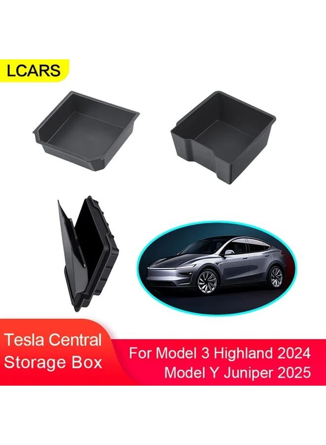 Tesla Model 3 Highland 2024 Model Y Juniper 2025 Front Storage Compartment Pad Armrest Hidden Box - Image 1