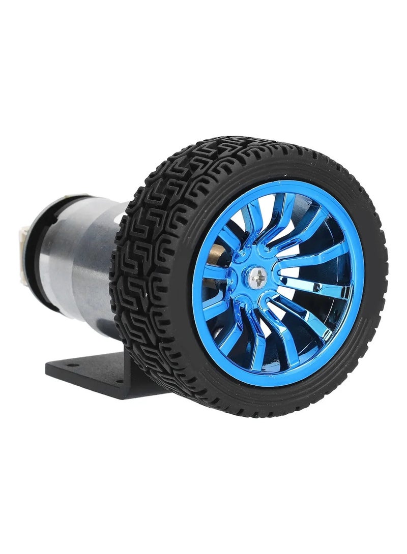 JGB37-520 Geared Motor (6V, 90RPM) with Encoder, Wheel & Bracket - Image 4