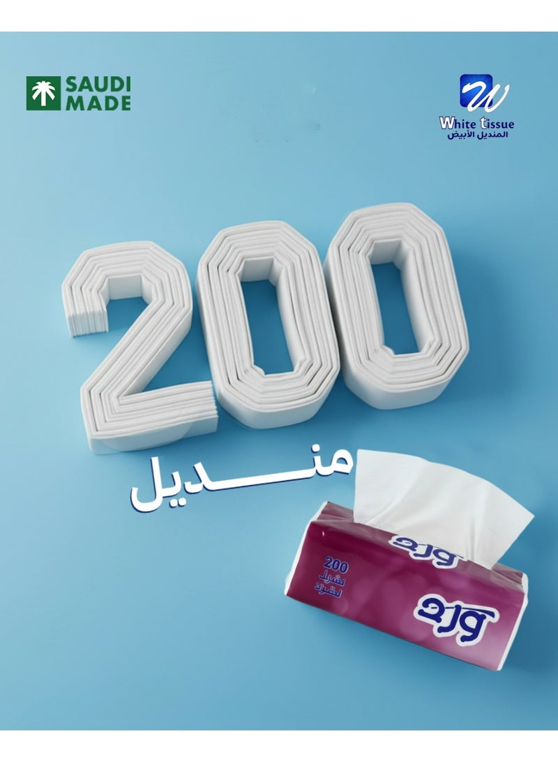 مناديل ورد 200 منديل مفرد عدد 40 عبوة - Image 3