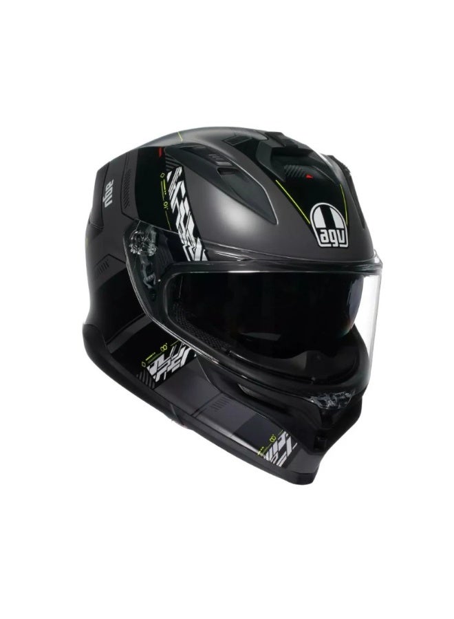 AGV K7 E2206 MPLK KYBER MATT GREY/YELLOW FLUO Helmet - Image 2