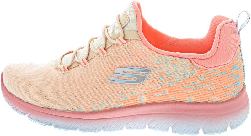 Skechers Sport Womens Womens Summits Sneaker NaturalCoralMultiNCMT 6