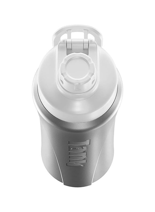 TANK زجاجة ماء بلاستيكية معزولة صغيرة سعة 650 مل، فضية، خالية من BPA - Image 3