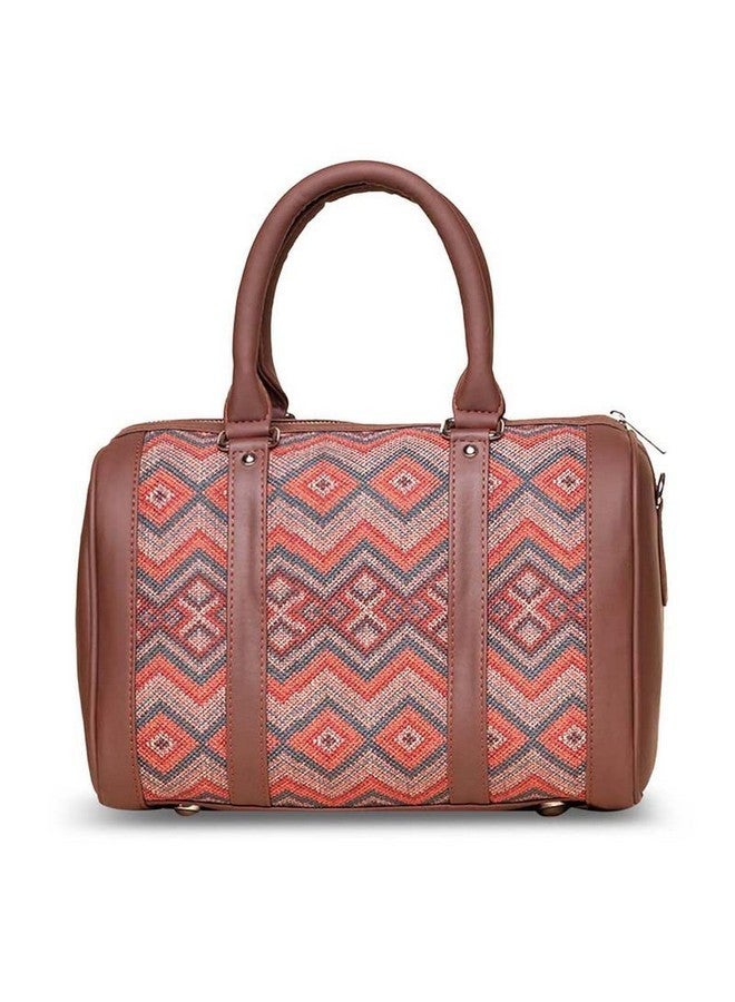 ZOUK حقيبة يد متعددة الألوان مصنوعة من الجوت والجلد النباتي للنساء من زوك غواليور ويفز - Image 1