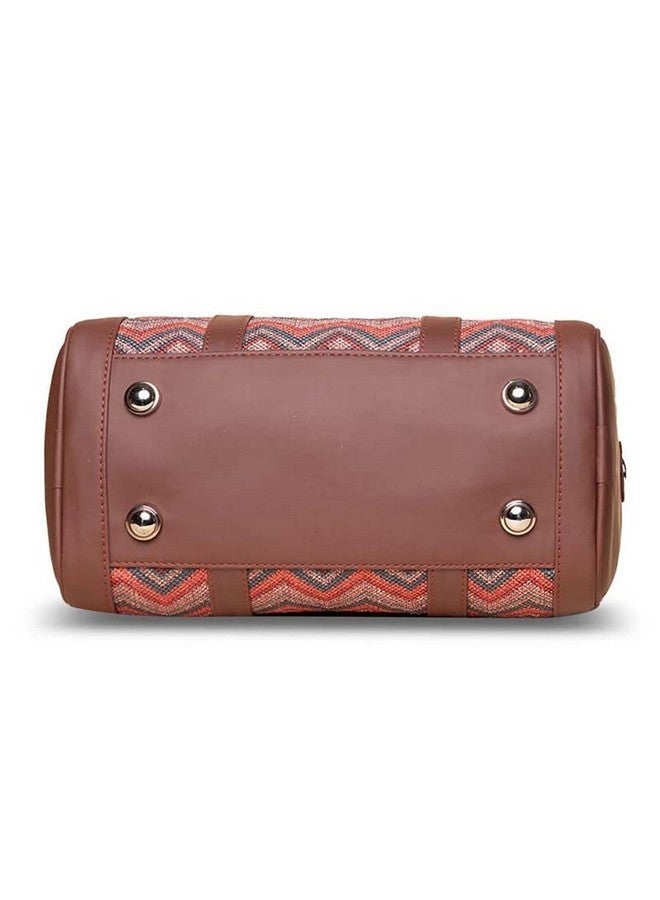 ZOUK حقيبة يد متعددة الألوان مصنوعة من الجوت والجلد النباتي للنساء من زوك غواليور ويفز - Image 3