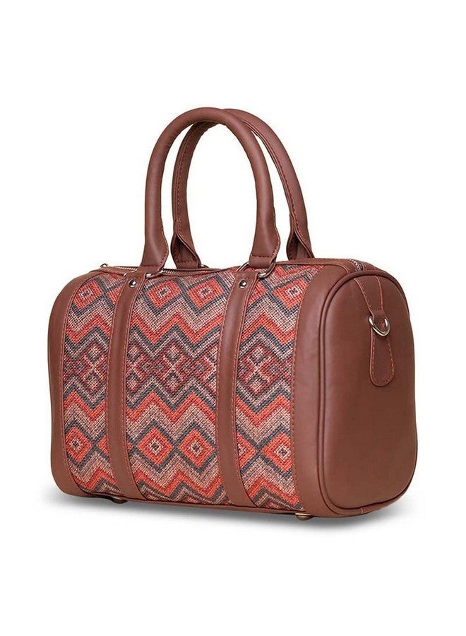 ZOUK حقيبة يد متعددة الألوان مصنوعة من الجوت والجلد النباتي للنساء من زوك غواليور ويفز - Image 2