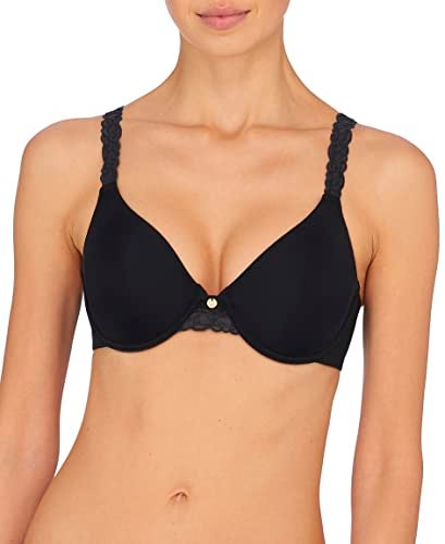 Natori Women's Pure Luxe Custom Coverage Contour, Black Combo, 36DD - Image 1