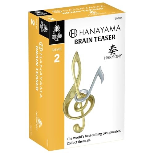 BePuzzled |Harmony Hanayama Metal Brainteaser Puzzle Mensa Rated Level 2, for Ages 12 and Up - Image 3