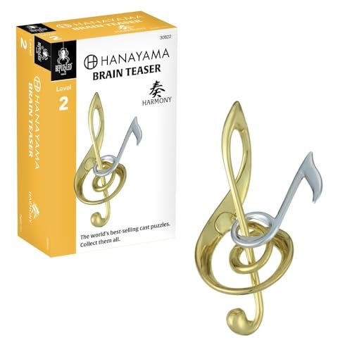 BePuzzled |Harmony Hanayama Metal Brainteaser Puzzle Mensa Rated Level 2, for Ages 12 and Up - Image 1