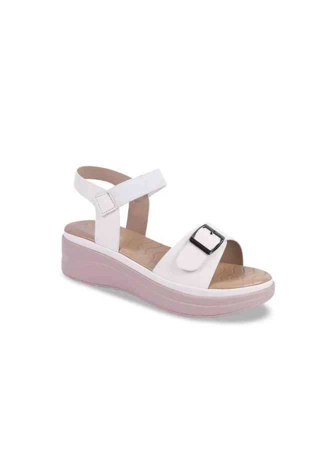 شوتوبيا Shoetopia Girls Open Toe Platform Heels with Buckles