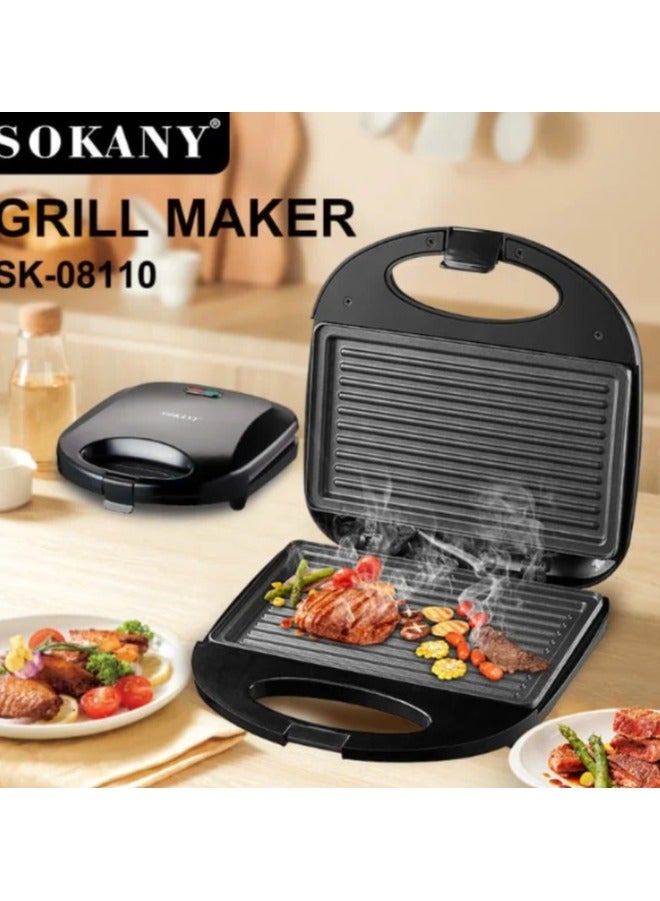 sokany grill maker and sandwich maker sokany 800 watt sk-08110 - Image 2