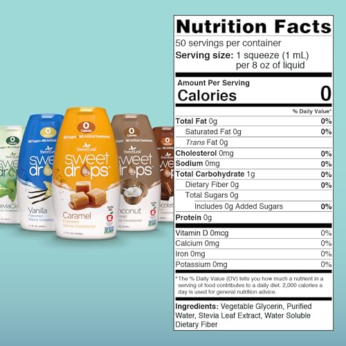 SweetLeaf Sweet Drops - Flavored Stevia Liquid Sweetener, Stevia Extract, Zero Calories, Gluten Free, Keto Friendly, Non GMO, Natural Flavor, Sugar Alternative - Variety Pack, 1.7 Fl Oz (Pack of 5) - Image 2