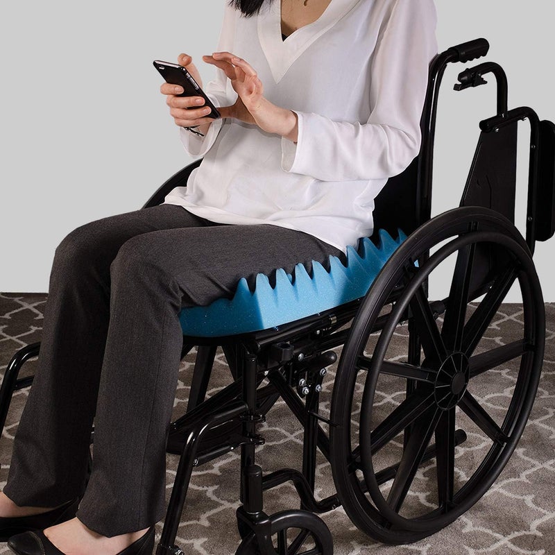 DMI DMI Egg Crate Sculpted Foam Chair Cushion Seat Cushion for Car Office Chair or Wheelchair Cushion to Relieve Back Tail Bone Pain Sciatica 18x16x4 Without Back Pack of 6  - Image 4