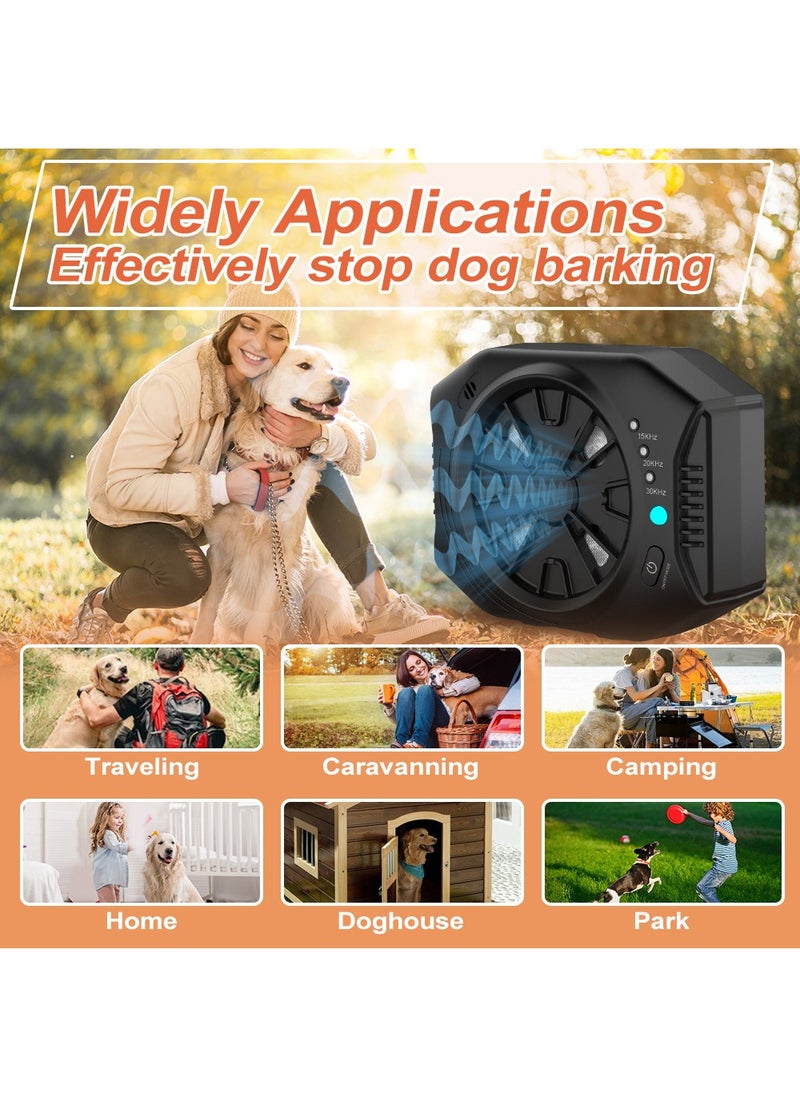 HouDeOS - Anti Barking Device for Dogs, Dog Bark Deterrent Devices with 3 Modes, Ultrasonic Dog Bark Control Devices 30Ft Range Outdoor and Indoor, Waterproof Dogs Barking Silencer Safe for Human and Dogs - Image 1