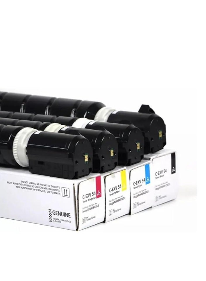 Terabyte C-EXV 54 Full Combo Set This Compatible toner cartridge is suitable for Printer Canon Image Runner - IR Adv C3025 IR Adv C3125 IR Adv C3226 CEXV 54 Black Cyan Magenta Yellow - Image 3