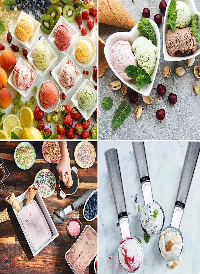 Tuneijue Premium Ice Cream Scoop, Stainless Steel Ice Scoop with Trigger & Ergonomic Handle - One-Push Release for Perfect Scooping, Dishwasher Safe for Ice Cream, Gelato, Sorbet, Cake Batter (1p-silver) - Image 3
