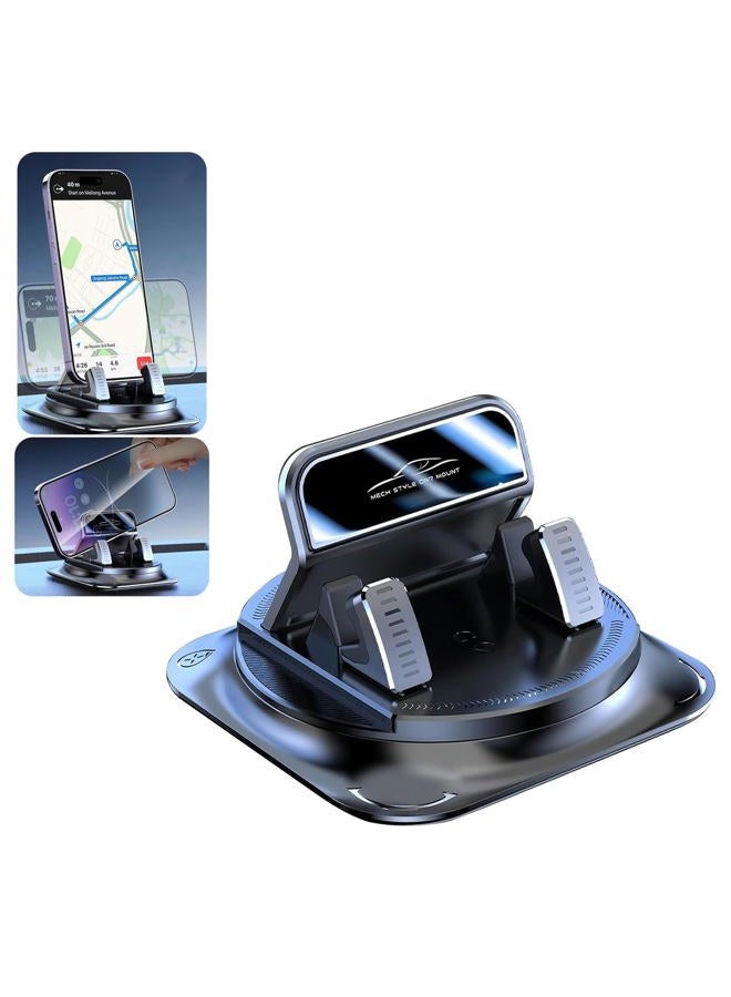 Zosgrew Dashboard Navigation Bracket, 360 Degree Rotation Automotive Phone Holder, Universal Self-Adhesive Non-Slip Car Phone Holder, for Most Cars (Black) - Image 1