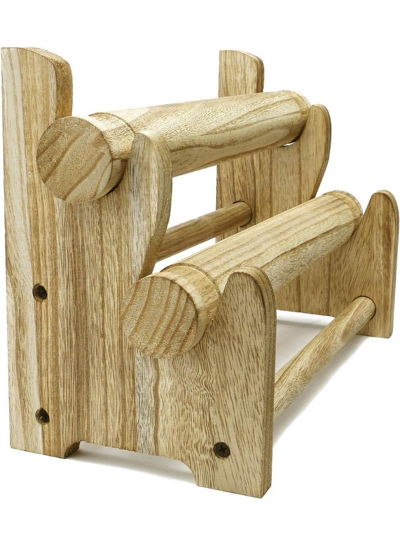2-Tier Bar Bracelet Bangle Jewelry Holder Stand Display Organizer, Wood Bracelet Bangle Holder (Color : WOOD) - Image 2
