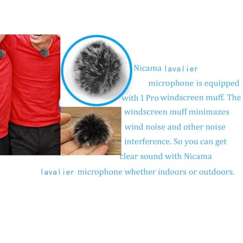 Nicama LVM1 Lavalier Lapel Microphone with Windscreen Muff for DSLR Camera Canon Nikon Camcorder Zoom TASCAM Audio Recorder Smartphone PC - Image 5