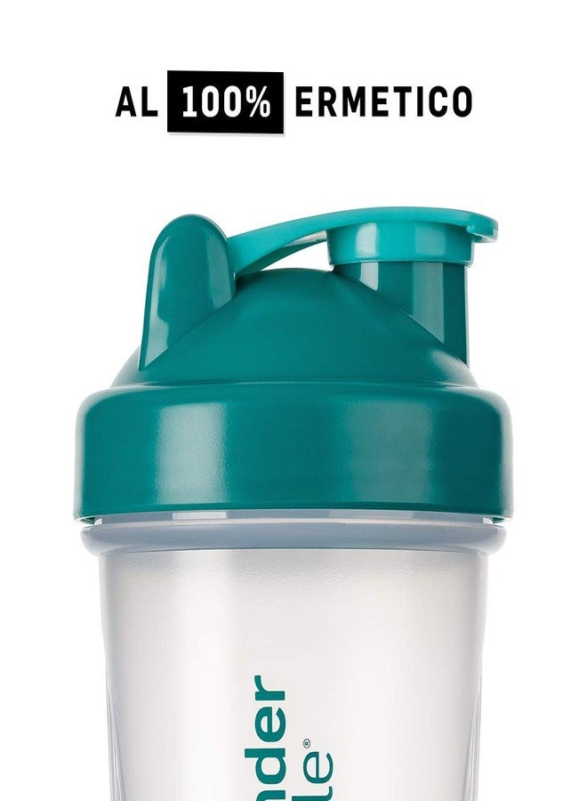 BlenderBottle Classic Shaker cup/Diet Shaker/Protein Shaker with Blenderball / 590ml - clear teal - Image 2