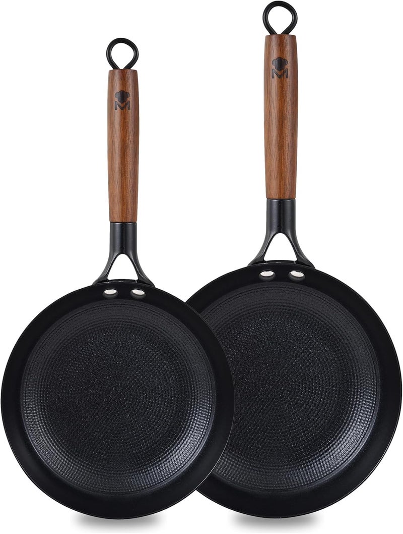 – Saucepan & Wok Set – Saucepan 16 cm and Wok 24 cm – Made of iron – Completely non-stick – Stainless steel handle Suitable for all types of cookers, including induction - Image 1