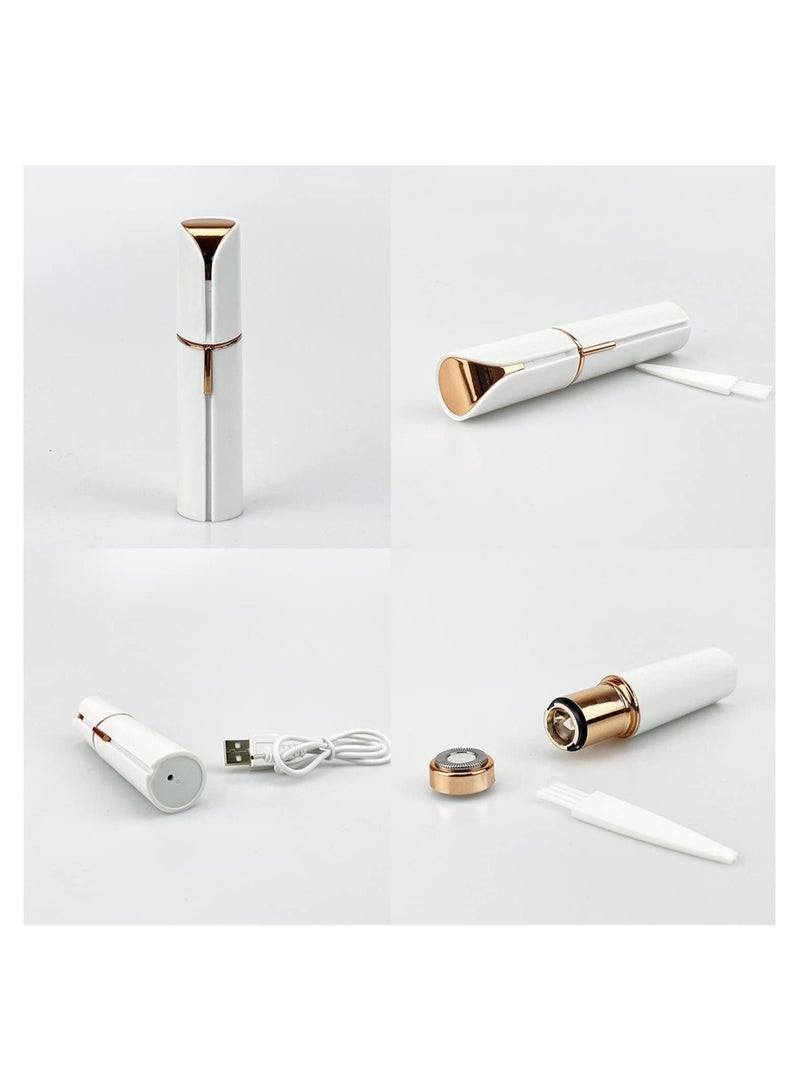 Electric Facial Hair Remover, Women’s Portable Facial Hair Trimmer, Best Painless Flawless Hair Remover for Women Bikini Area, Peach Fuzz - Image 5