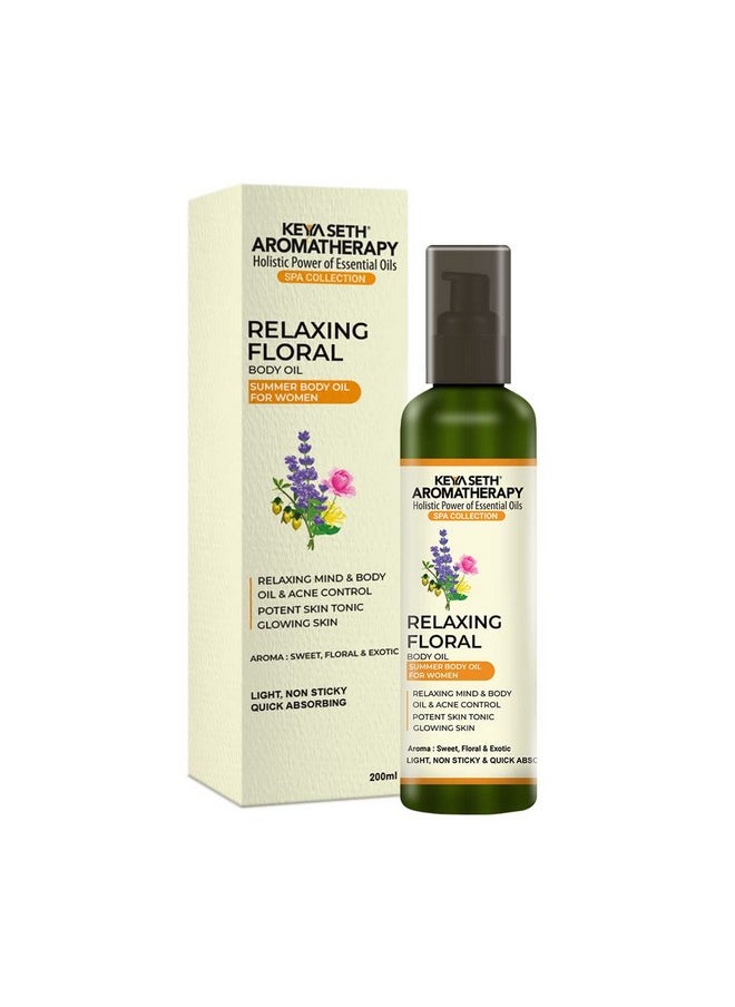 Keya Seth Aromatherapy Keya Seth Aromatherapy Relaxing Floral Summer Body Oil For Women I Potent Skin Tonic For Glowing Skin Oil & Acne Control Relaxing Mind & Body (200Ml)  - Image 1