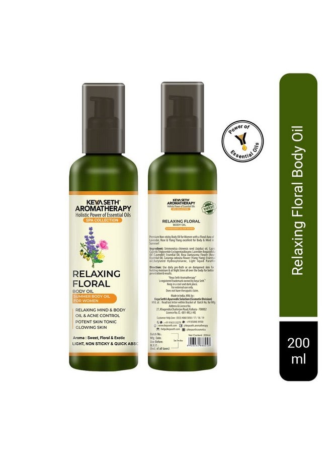 Keya Seth Aromatherapy Keya Seth Aromatherapy Relaxing Floral Summer Body Oil For Women I Potent Skin Tonic For Glowing Skin Oil & Acne Control Relaxing Mind & Body (200Ml)  - Image 2