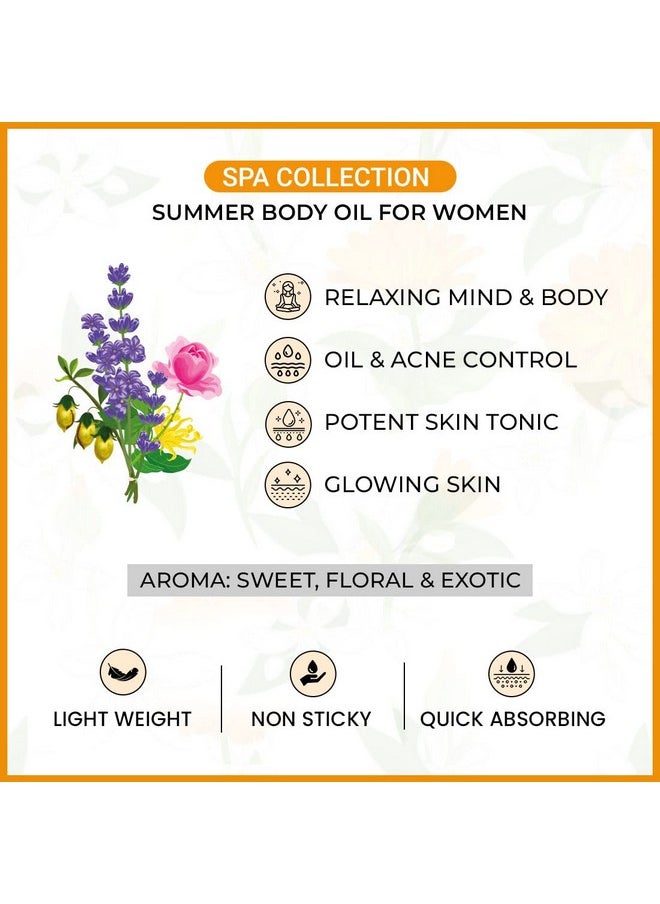 Keya Seth Aromatherapy Keya Seth Aromatherapy Relaxing Floral Summer Body Oil For Women I Potent Skin Tonic For Glowing Skin Oil & Acne Control Relaxing Mind & Body (200Ml)  - Image 3