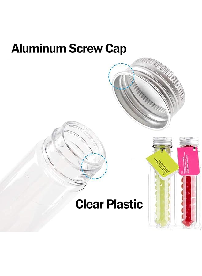 erorex Clear Plastic Test Tubes 25 Pcs 31X140Mm 40Ml Test Tubes With Screw Caps For Salt Container Bath Salts Classroom Supplies Storage Container  - Image 2