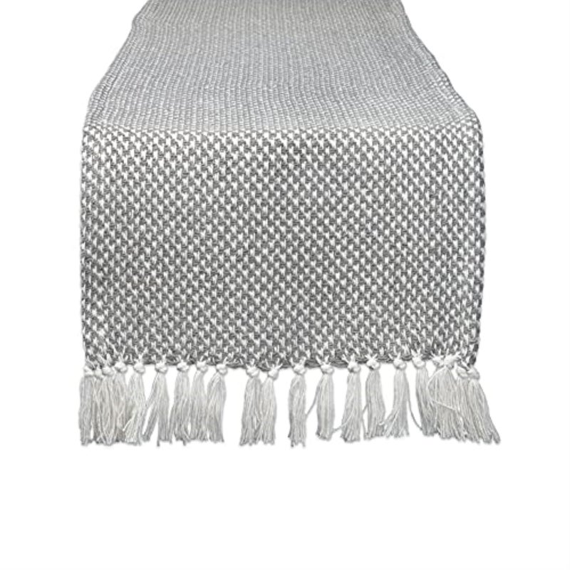 Design Imports عداء طاولة منسوج رمادي DII 15x108"" - Image 1