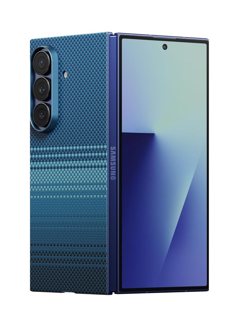 pitaka for Z Fold 7 Case, Compatible with MagSafe, Slim & Light Galaxy Z Fold 7 Case with Caseless Touch Feeling, 1500D Aramid Fiber Made, Back Cover Only, Moonrise - Image 1