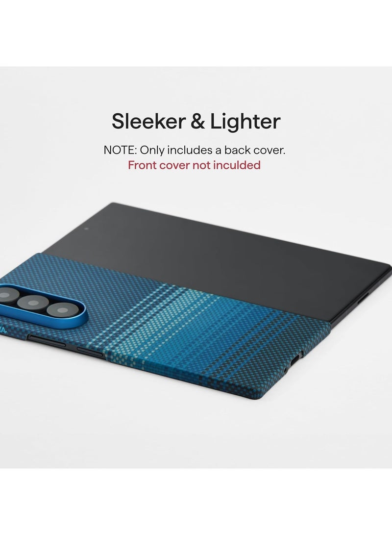 pitaka for Z Fold 7 Case, Compatible with MagSafe, Slim & Light Galaxy Z Fold 7 Case with Caseless Touch Feeling, 1500D Aramid Fiber Made, Back Cover Only, Moonrise - Image 2