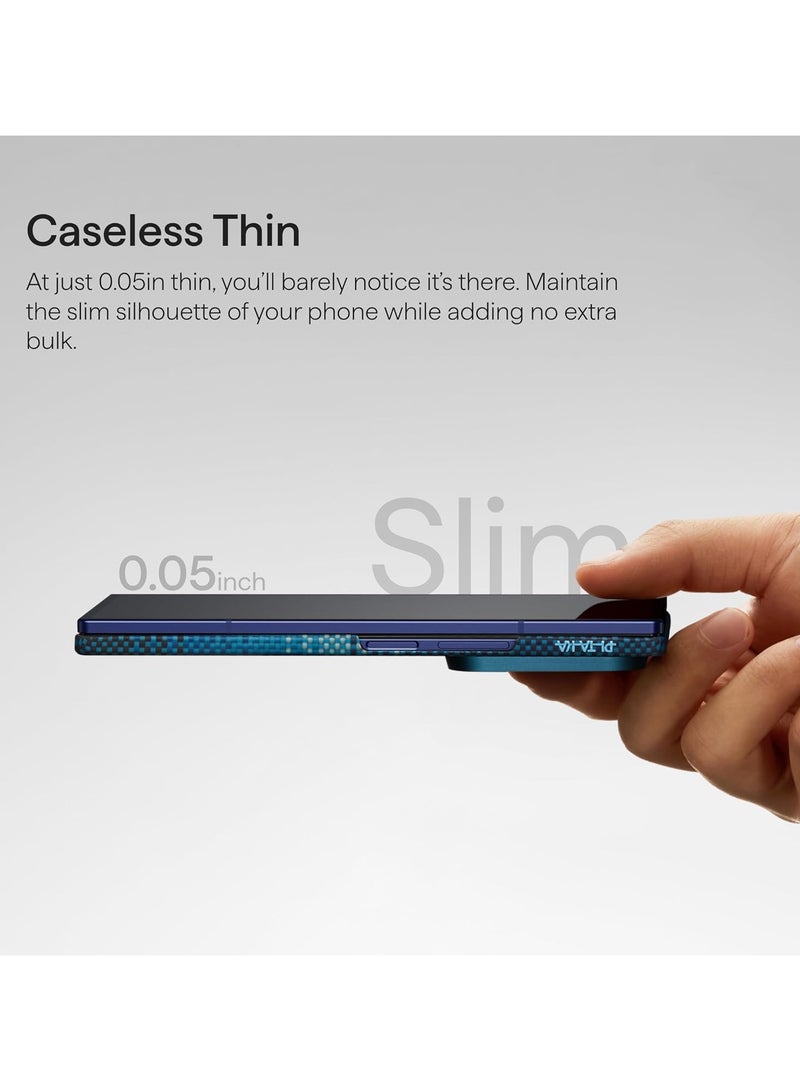 pitaka for Z Fold 7 Case, Compatible with MagSafe, Slim & Light Galaxy Z Fold 7 Case with Caseless Touch Feeling, 1500D Aramid Fiber Made, Back Cover Only, Moonrise - Image 3