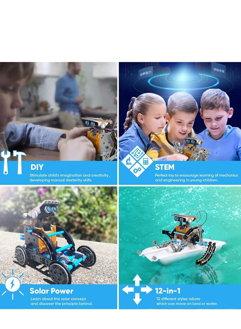 DURKU 12-in-1 Education Solar Robot Toys, DIY Building Science Experiment Kit Boys & Girls Creative Activity-Powered by The Sun - Image 5