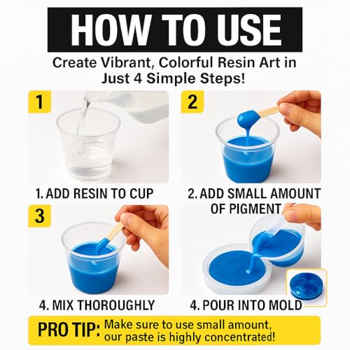 BALTIC DAY 50 Color Epoxy Pigment Paste Set – Opaque Resin Colorant, High Concentration Epoxy Dye & Mica Powder for Resin Art, Jewelry Making, Tumblers, Coasters, River Tables & DIY Crafts - Image 5