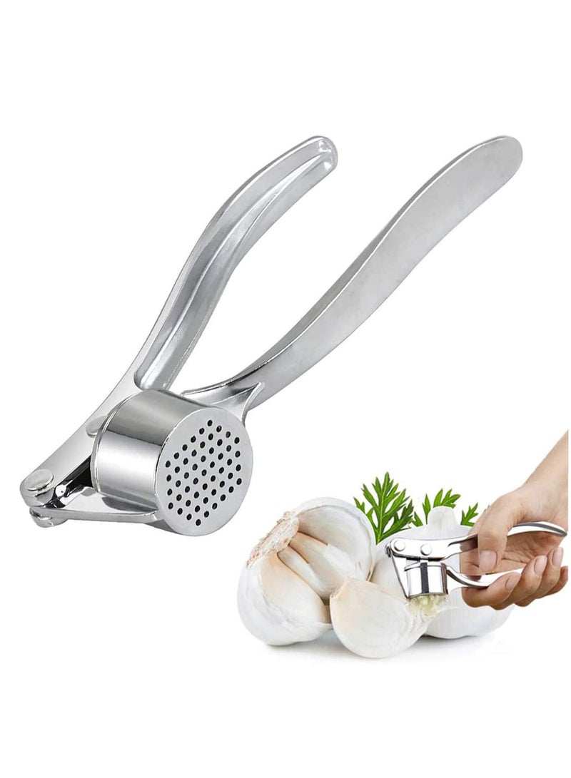 SYOSI مطحنة ثوم من الفولاذ المقاوم للصدأ احترافية متميزة بمقبض مريح مقاوم للصدأ سهل الاستخدام سهل التنظيف آمنة للغسالة أداة طبخ مطبخ - Image 1