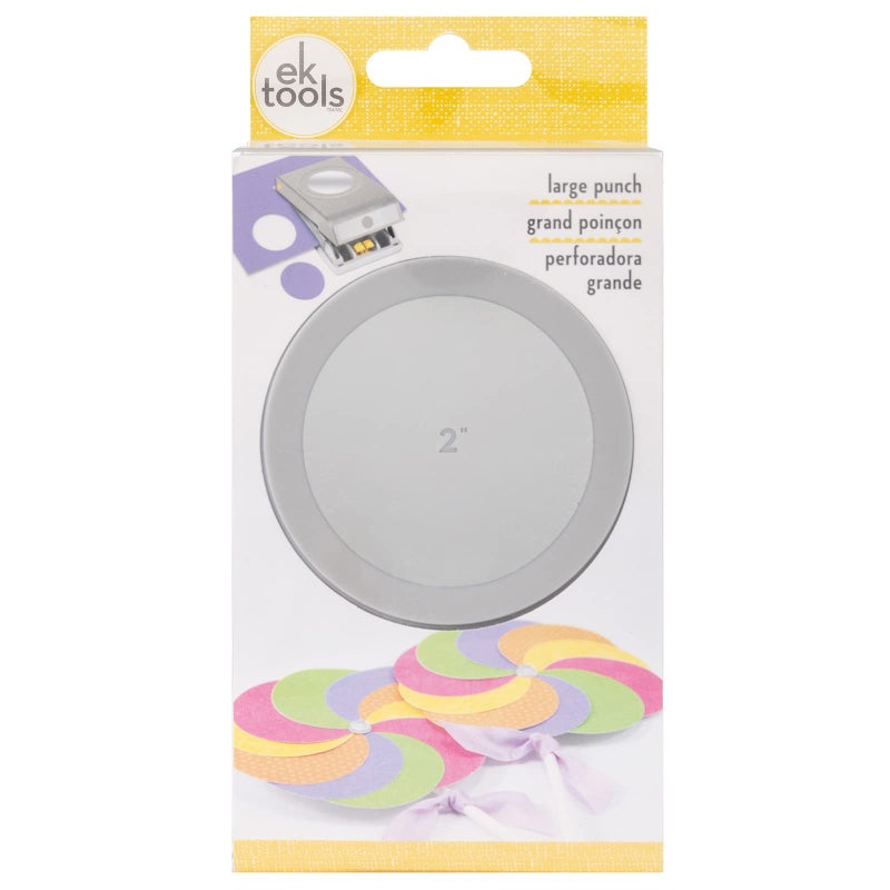 EK Tools 2-inch Metal Paper Punch, Multicolor, Create Precise Circles for Handmade Cards, Scrapbooking, Gift Tags, Invitations, Decorations and More - Image 2