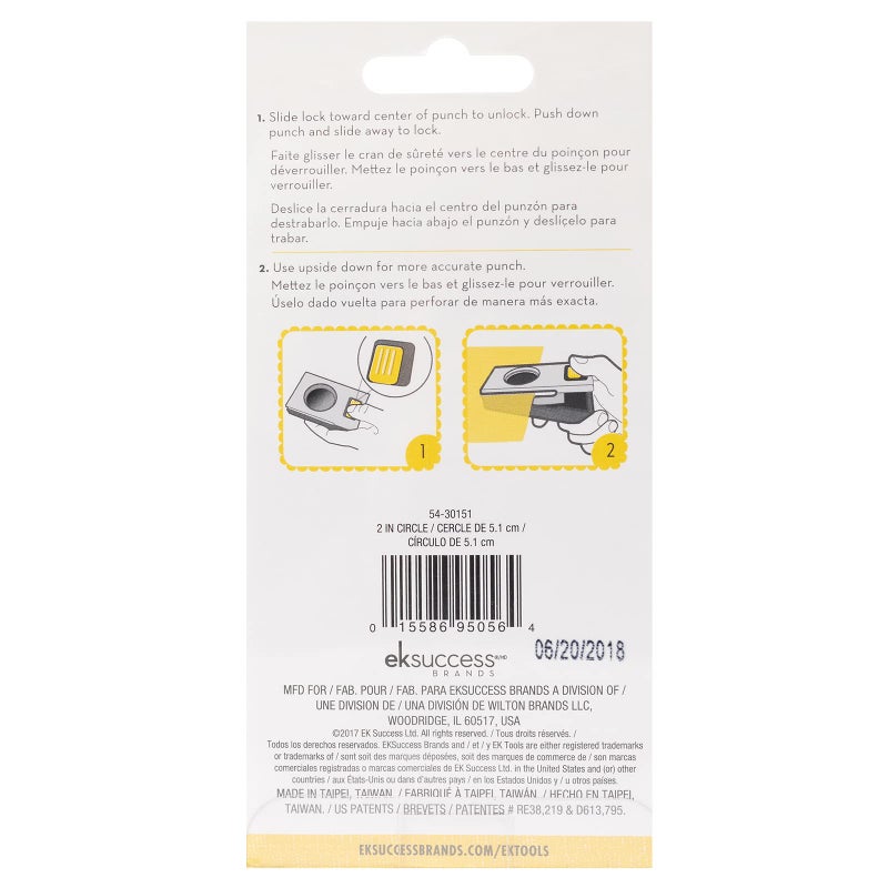 EK Tools 2-inch Metal Paper Punch, Multicolor, Create Precise Circles for Handmade Cards, Scrapbooking, Gift Tags, Invitations, Decorations and More - Image 3